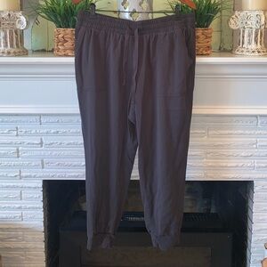 Splendid Dark Gray Tie Waist Ankle Jogger Casual Pants Size XL